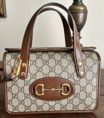GUCCI Horsebit 1955 Mini Handle Bag GG Supreme Canvas9019080 Neu mit Etikett