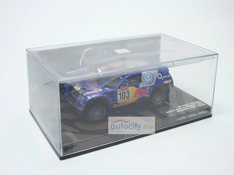 MINICHAMPS VW RACE TOUAREG WINNERS RALLYE POR LA PAMPAS SABY/PERIN 436055303 - Immagine 2 di 4