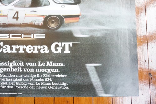 Póster de coche original Porsche 924 Carrera GT 1980 Le Mans en muy buena condición - Imagen 5 de 7