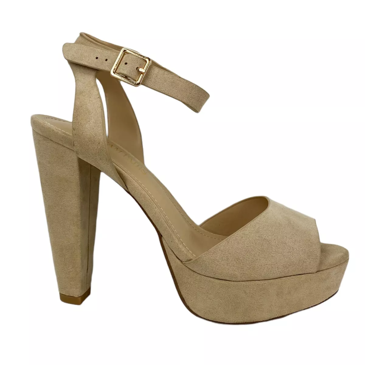 Chunky hotsell beige heels