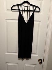 NWOT Express Open Back V-Neck Size S Little Black Dress Mini Dress