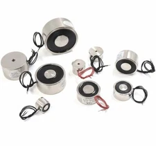 12V 24V DC 2.5-150KG Electric Lifting Magnet Electromagnet Solenoid Holding Coil