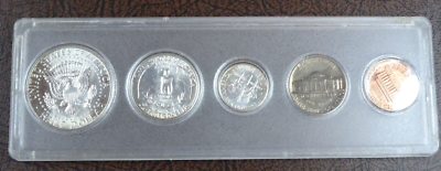 1964 US Mint Uncirculated Set 90% Silver Whitman Plastic Holder 5