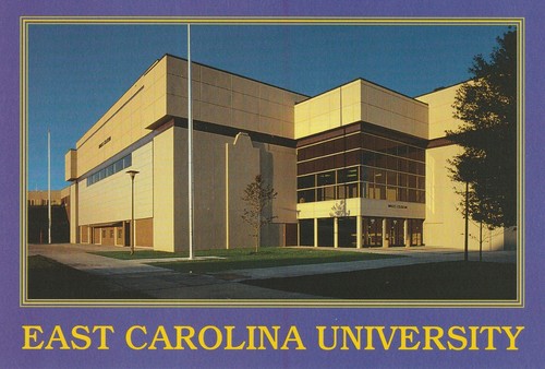 East Carolina University Pirates Minges Coliseum Basketball Arena Postcard