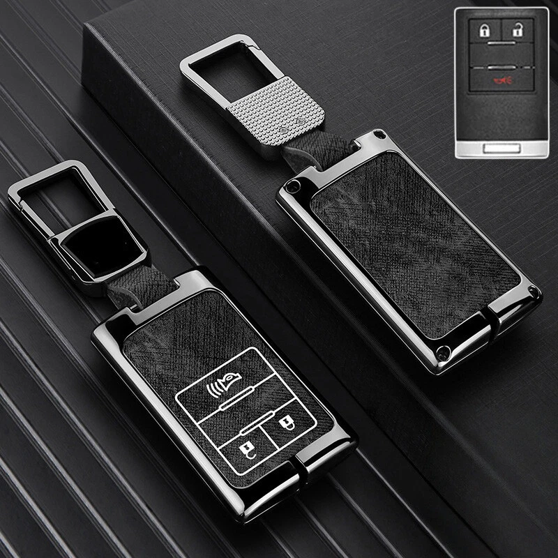 Zinc Alloy Leather Car Key Case Cover For Cadillac ESV EXT Escalade CTS STS ATS - Изображение 3 из 4