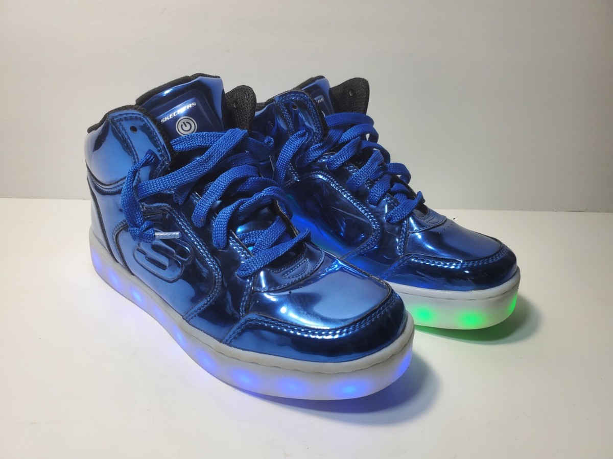 Skechers Boys Energy Lights Eliptic 90603L Blue Casual Shoes Sneakers  Size