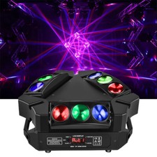 Moving Head 9 LED Stage Light Spider RGB Beam Lamp Bird DMX512 DJ Party Lights