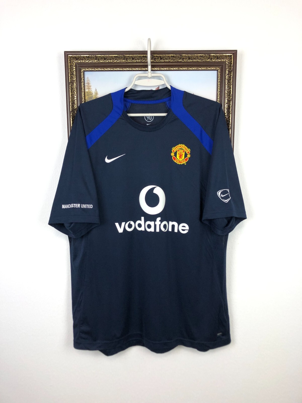 Vintage Nike Manchester United Football Shirt Train Soccer Jersey Mens Size XL