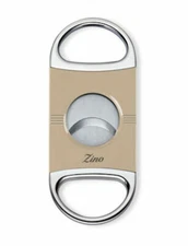 Zino 2 Finger Cigar Cutter. Beige Z2 Double Blade Cigar Cutter 111597 New In Box