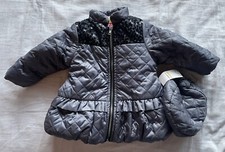 New With Tag Penelope Mack Girls Gray Jacket Hat 12M Thick Warm 100 Polyester