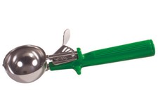 Winco ICOP-12, 2.6-Ounce Deluxe Disher with One-Piece Green Handle, Size 12, NSF