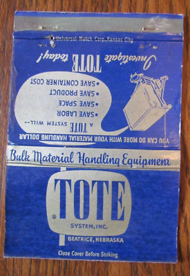 ROYAL FLASH MATCHBOOK COVER: TOTE SYSTEM BEATRICE, NEBRASKA MATCHCOVER -D19