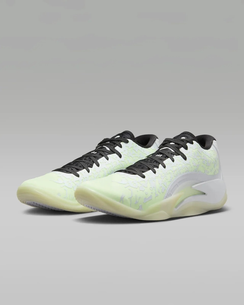 New Nike Jordan Zion 3 PF Basketball Shoes - White/ Barely Volt