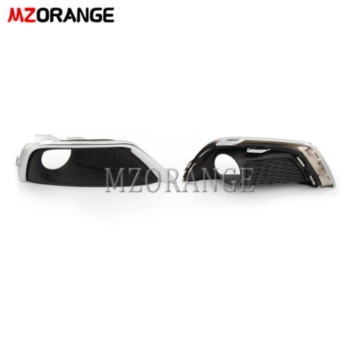 Bumper Fog Light Cover Bezel w/ Chrome Trim For Jeep Compass 2017 2018 2019 2020 - Imagen 3 de 10