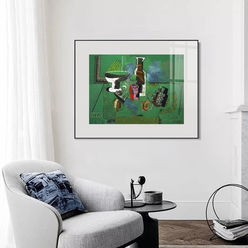 Framed Canvas Art Green Still Life,1914 by Pablo Picasso Home Decorations - Picture 14 of 15
