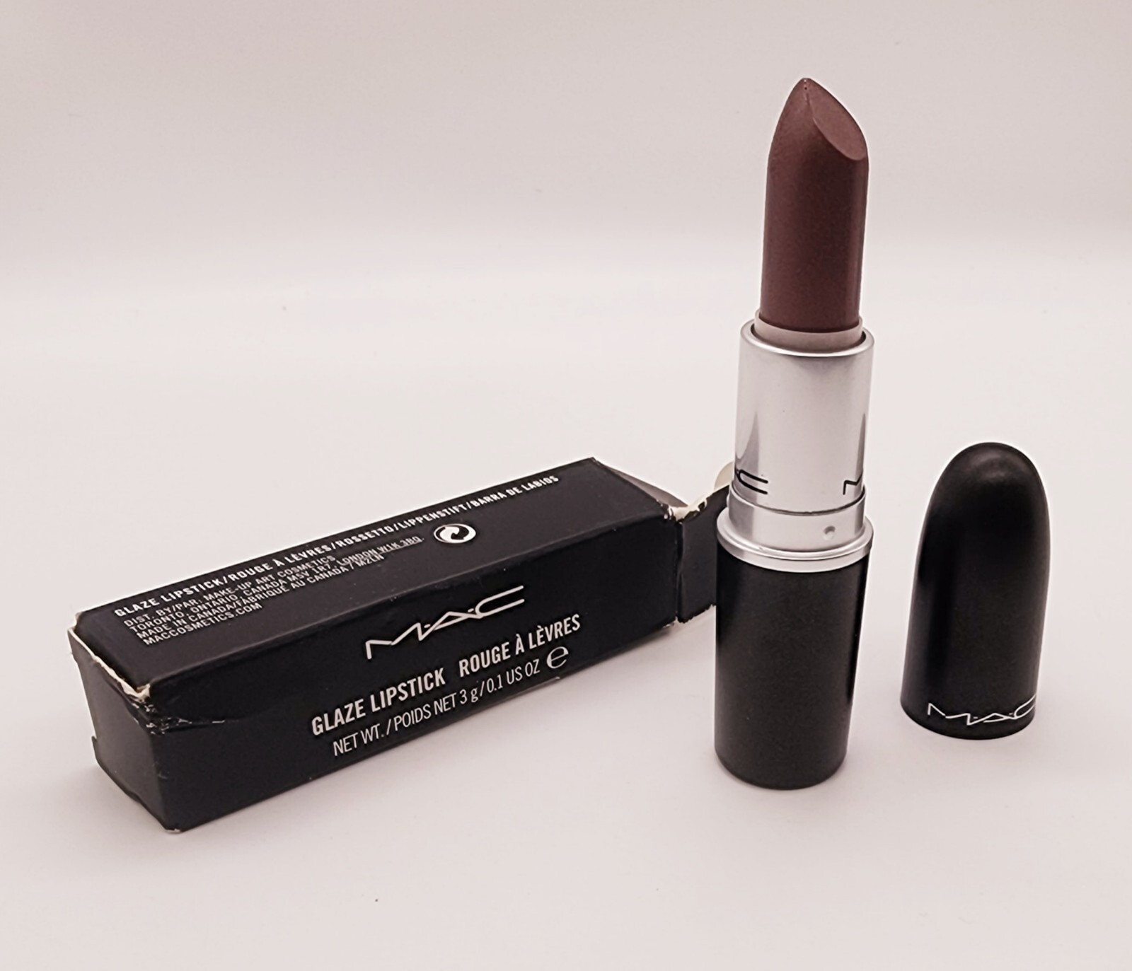 MAC Glaze Lipstick in Riveting - Vibrant Shade - Brand New-image