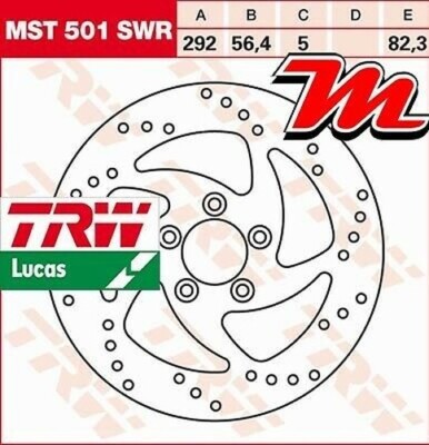 Rear Brake Disc TRW SWR Harley 1450 Electra Glide Ultra Classic 1999-07