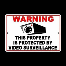 Warning Property Protected By Video Surveillance Sign / Decal Security S008