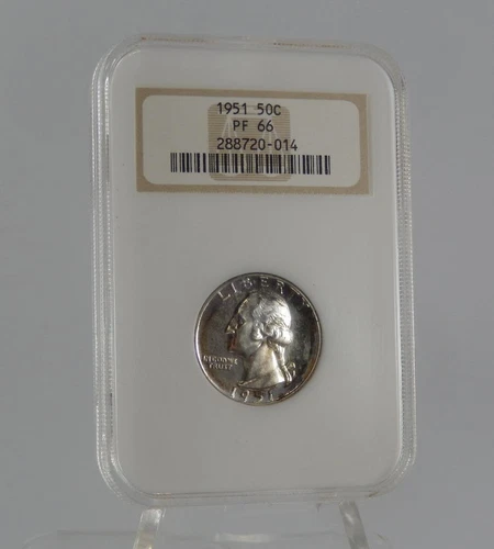 Early 90s Gen 4 NGC 1951 PF 66 Washington Silver Quarter 25C Coin SL109