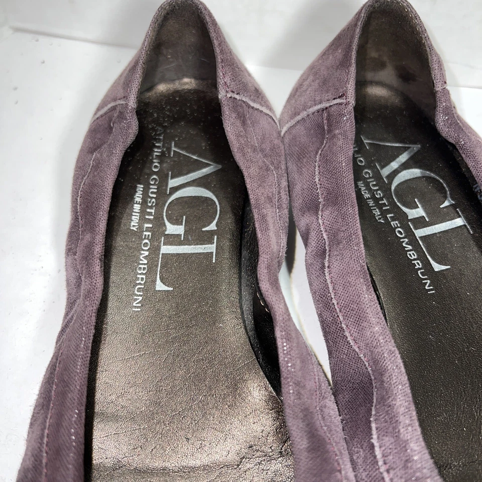 Attilio Giusti Leombruni Womens Shoes Monika Cap Toe Ballet Flats Plum Sz 8 Foto 3 de 4