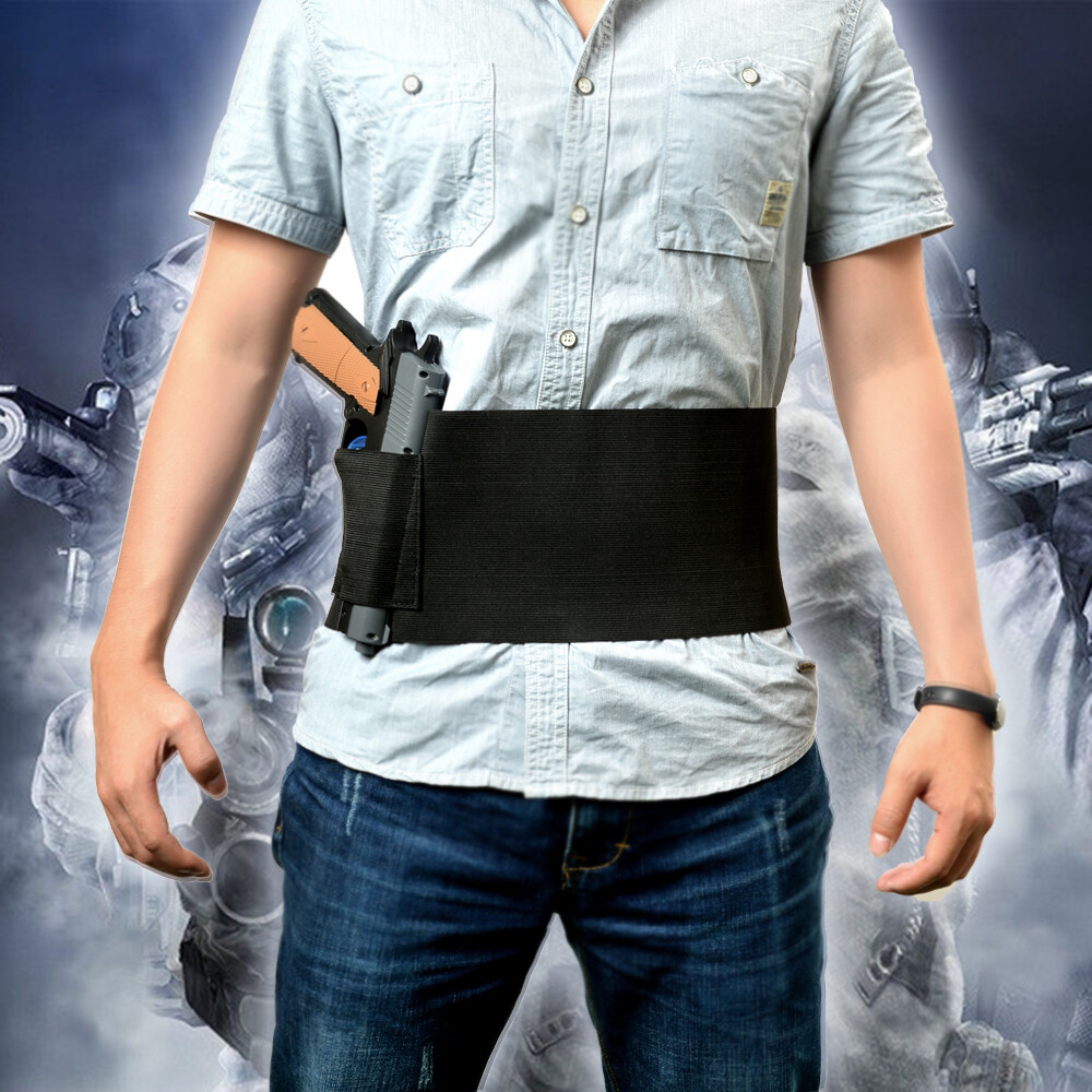 Concealed Carry Belly Band Holster Waist Pistol Gun Holster with