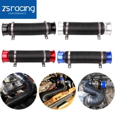 Universal 3'' Flexible Car Cold Air Intake Hose Filter Pipe Telescopic Tube Kit