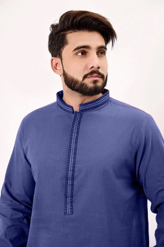 Men Kurta Shalwar Pakistani Indian Dress New Eid Casual Dress Sizes - Picture 4 of 20