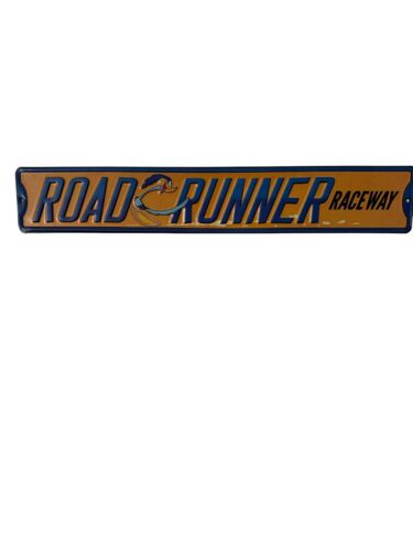 ROAD RUNNER RACEWAY Insegna in metallo stradale in rilievo Mopar, muscle car, uomo grotta, - Foto 3 di 6
