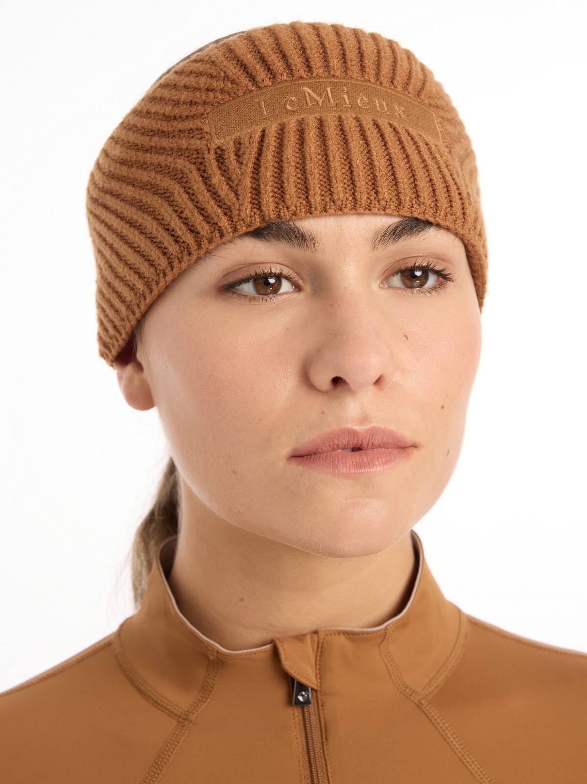 LeMieux Clara Cable Headband - Warm Winter Headband - Ginger Cosy Fleece Lined