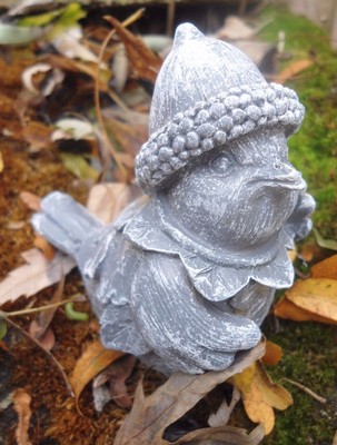 Latex bird mold plaster cement fall acorn bird chick mould 2.75''H x 1.75''W