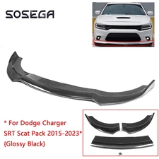 For Dodge Charger SRT Hellcat Sedan 2015-2023 3Pcs Front Bumper Splitter Lip Kit