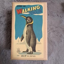 Vintage Japanese Tin Toy Penguin Kitahara Collection Walking Showa Era