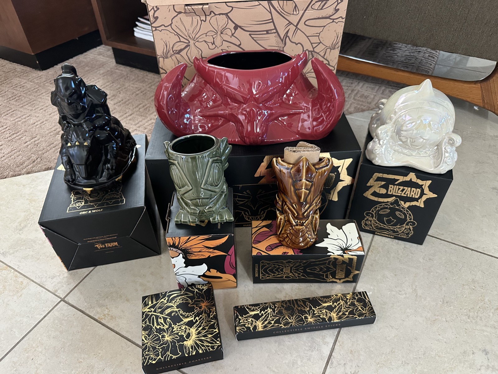 RARE Blizzard Tiki Set (Employee exclusive 2020 holiday gift)