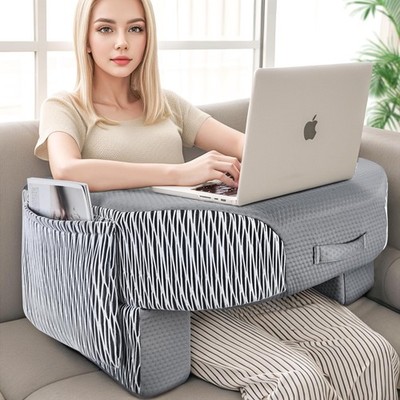 Reading Pillow for Laptop, Extra Large Armrest Gaming Pillow for Working, Hig...