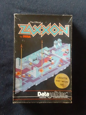 The Official Zaxxon by Sega Game Cassette Atari 400 / 800 16K Data Soft Inc 