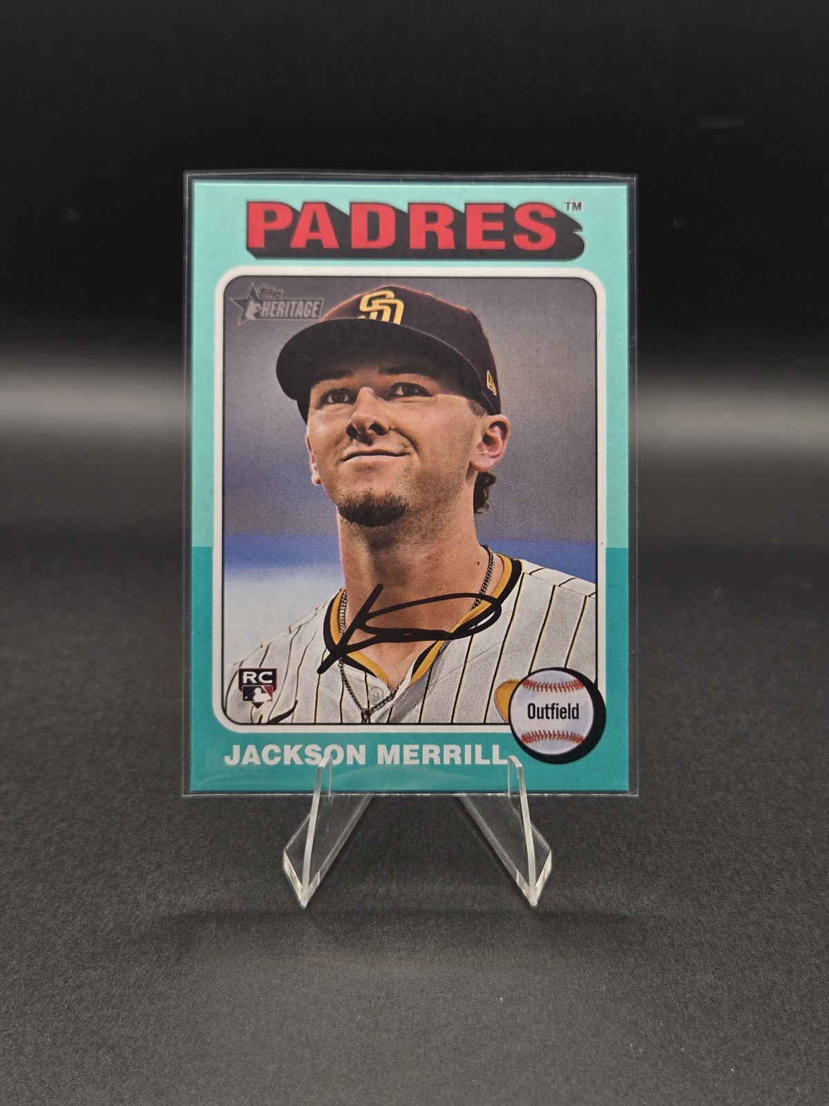 2024 Topps Heritage #689 Jackson Merrill Aqua Border