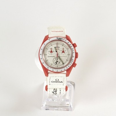 Omega X Swatch Mission To Mars Quartz Watch 42mm - SO33R100
