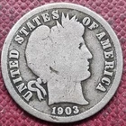 1903 S Barber Dime 10c Nicely Circulated #101603