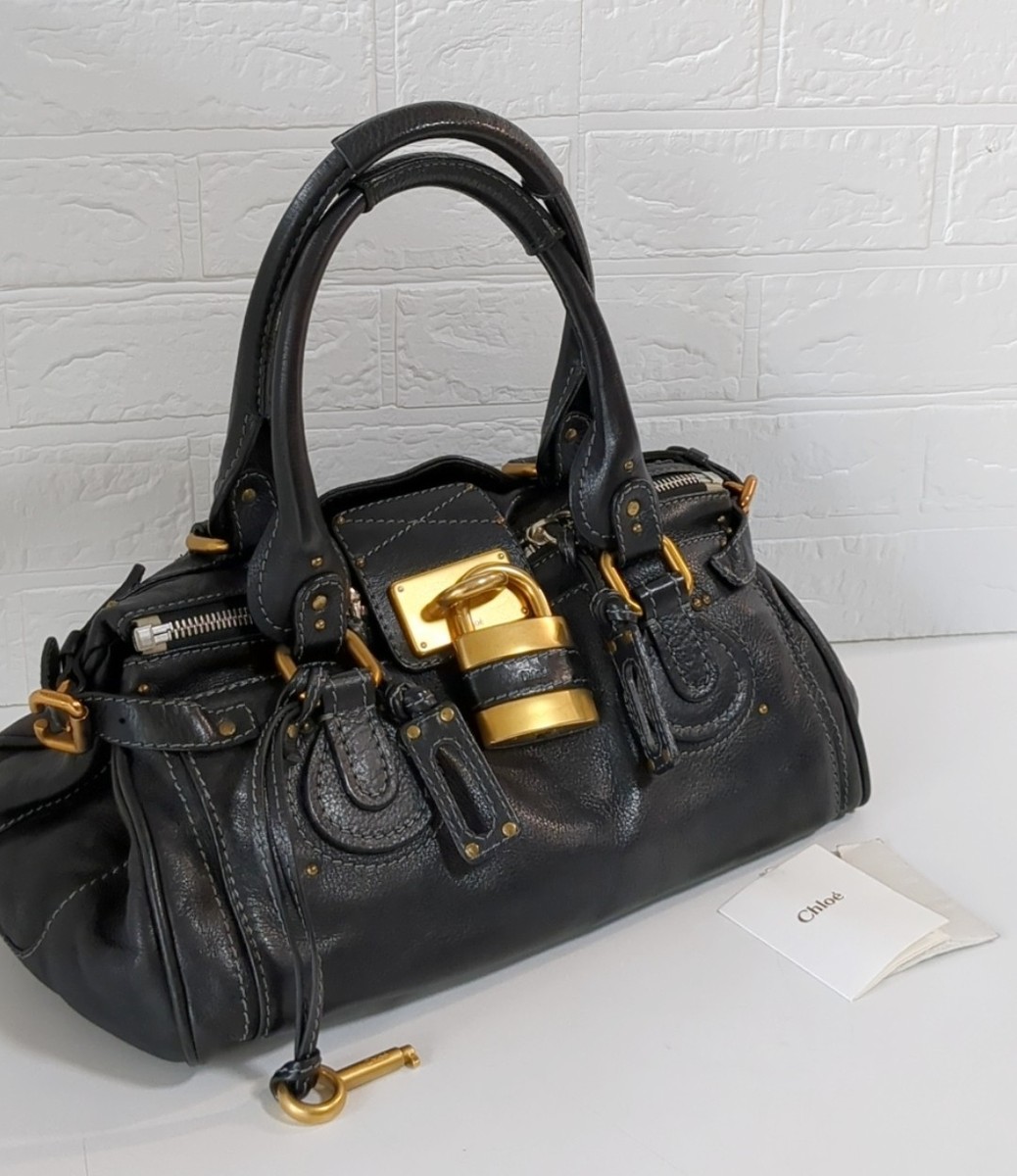Chloé ブラック パディントンチェーンバック グレインレザー製Paddingtonスモールチェーンバッグ 黒 - Chloé
