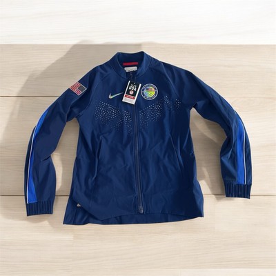 Nike Jacket Team Issued USA Olympics Logo Podium DZ3572-492 Women Size S NWT