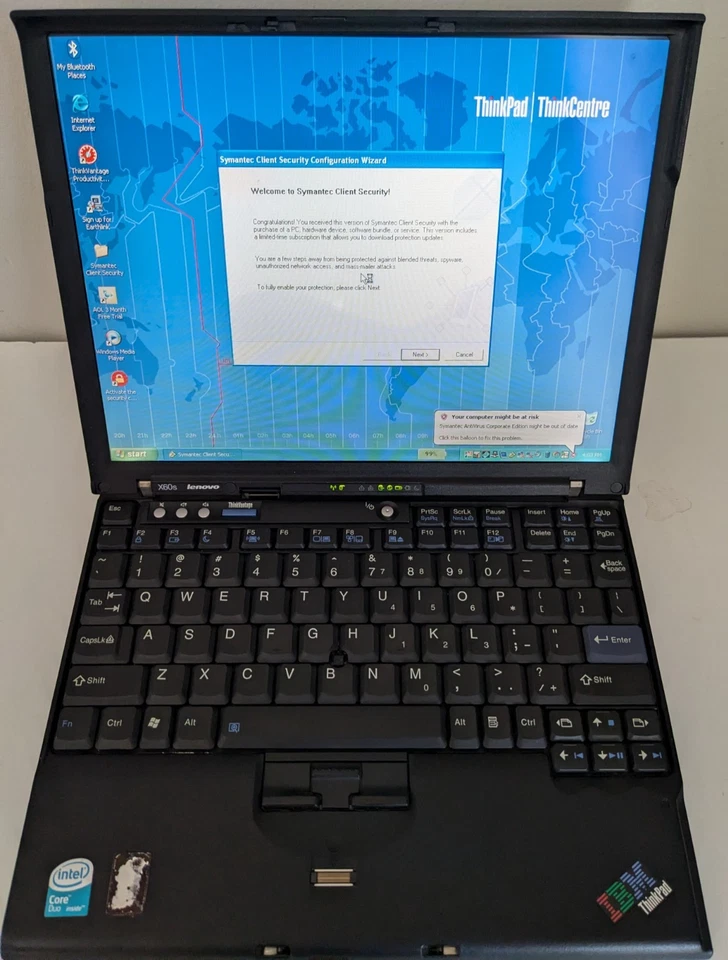 De colección IBM ThinkPad X60s Windows XP Home SP2 1 GB de RAM Core2Duo L2400 1,66 GHz Foto 4 de 4