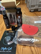 GrooveWasher Vinyl Record Cleaning Fluid Kit  Stylus Gel  Static Brush NEW
