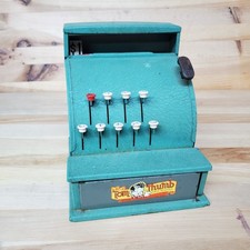 Vintage 1950s TOM THUMB Green Metal Cash Register Western Stamping Co.