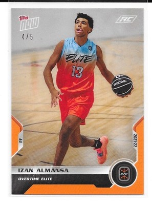 2021 Topps Now OTE Izan Almansa 1st EVER CARD Orange Parallel 4/5 Spain 76ers RC