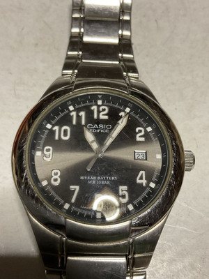 Casio Edifice Analog Quartz Men . Wr10Ber Men'S Watch, Minor Scratches On Glass