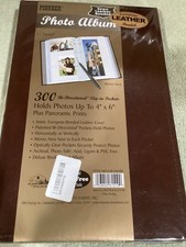 Pioneer Photo Albums Sewn Bonded Leather Bookbound 300 Pkt 4x6 Bi-Directional