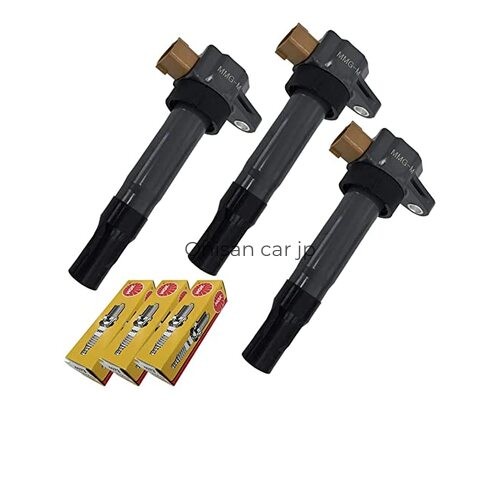 Ms Parts Ignition Coils and Iridium Spark Plugs NGK KR7AI IC2P Set of 3 for