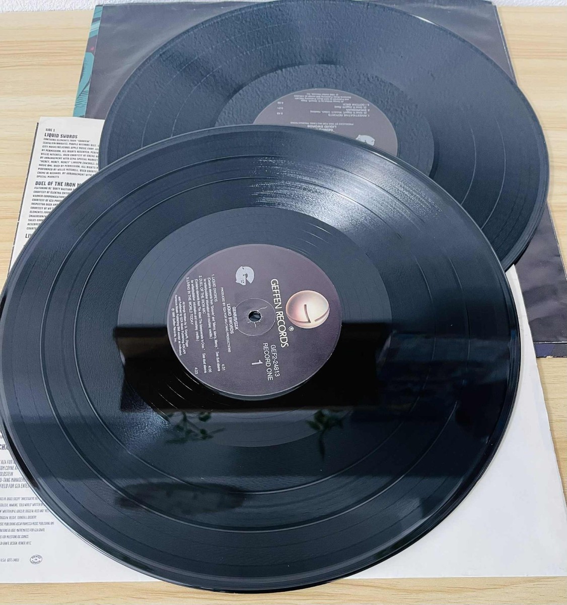 Genius / GZA Liquid Swords 1995 US Original 2LP BLACK Vinyl Geffen