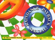 RAINDANCE 14/7/01 Classic Rave Flyer
