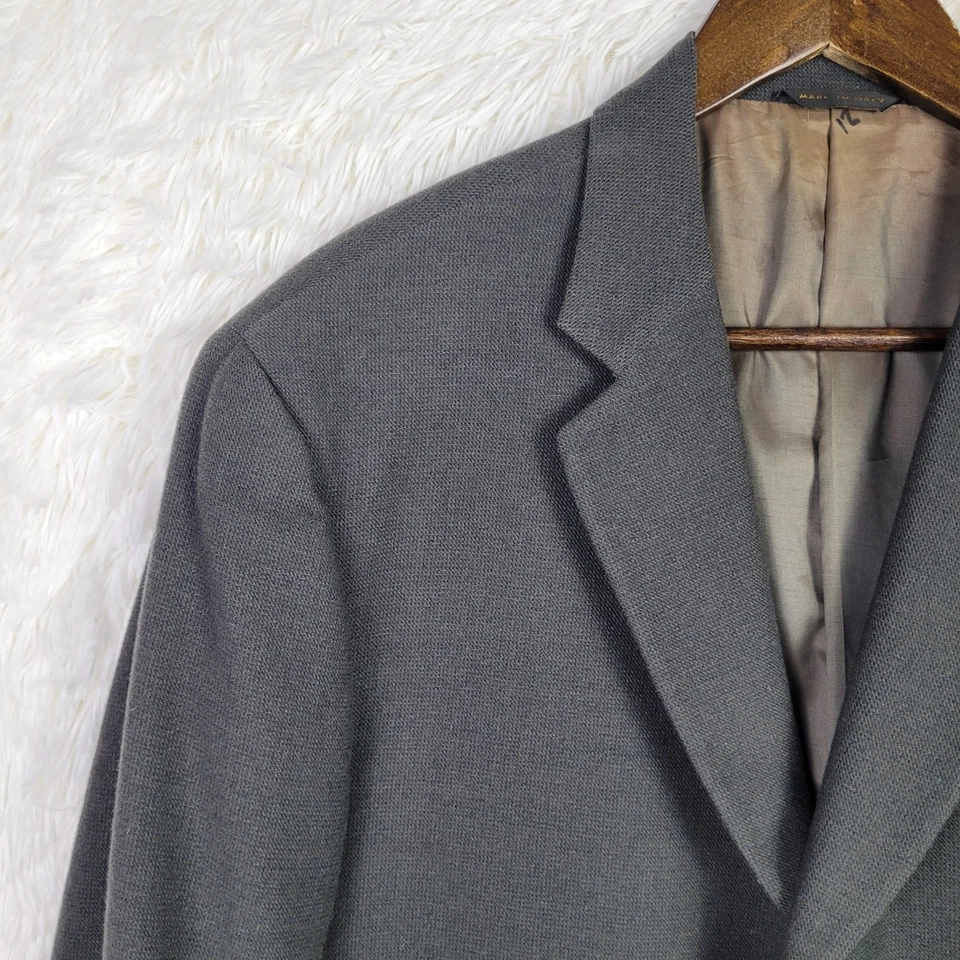 Blazer Abrigo Deportivo de Lana Suave Bolsillo Parche Donna Karan 42R De Colección Hecho en Italia Foto 2 de 4